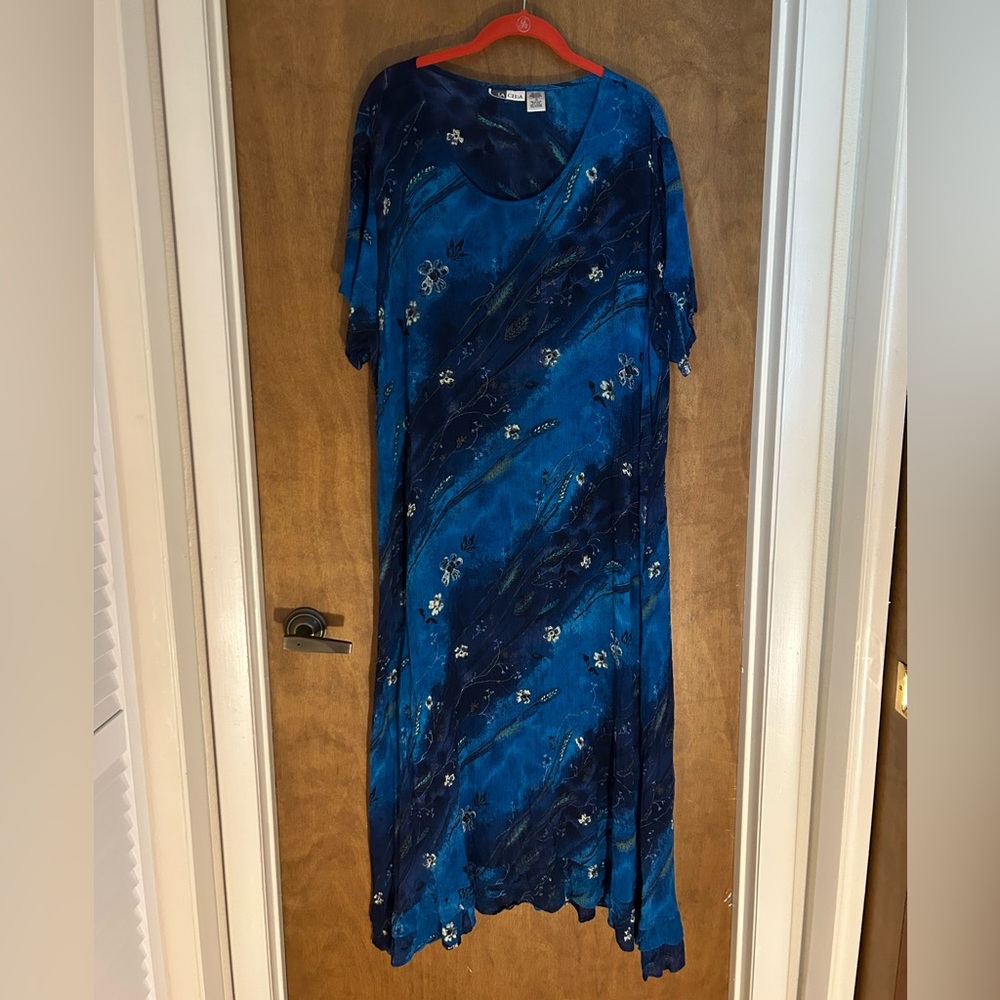 Blue Floral Maxi Dress